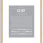 Clint | Name Art Print