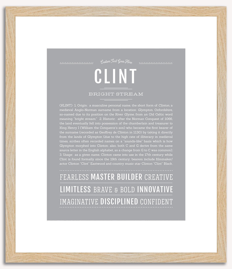 Clint | Name Art Print