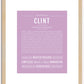 Clint | Name Art Print