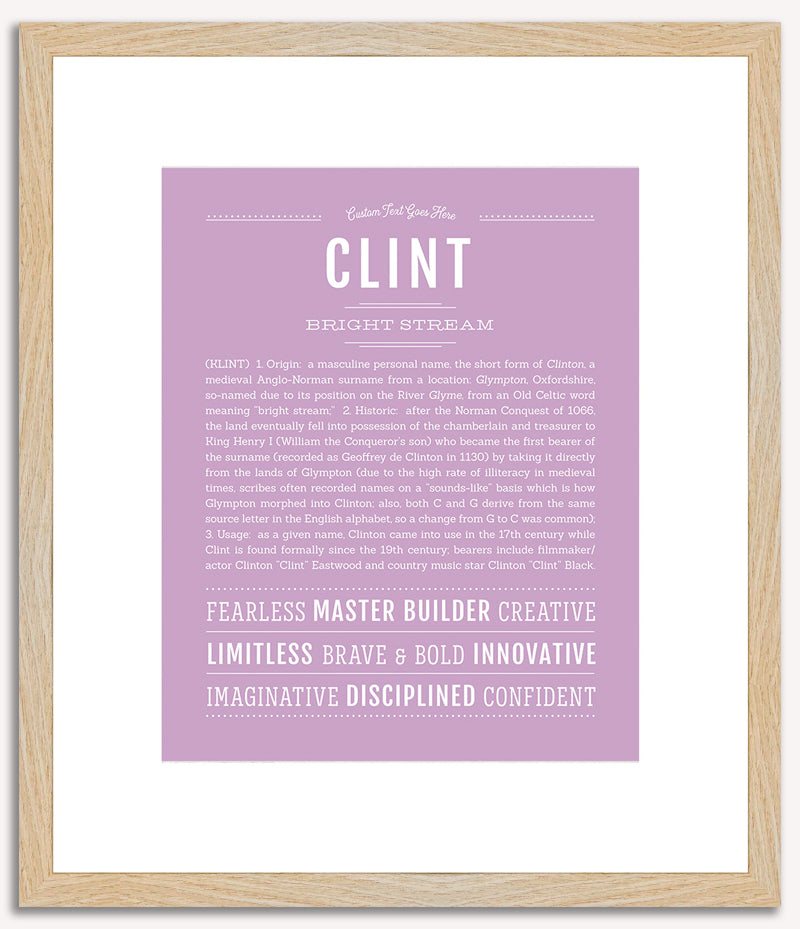 Clint | Name Art Print