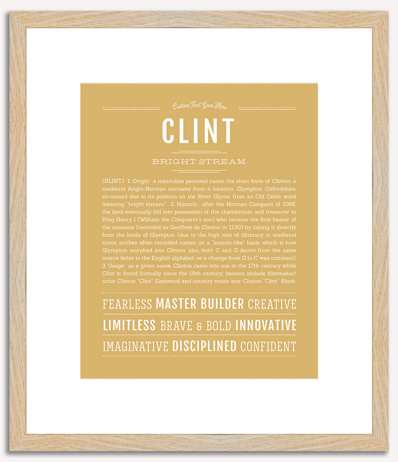 Clint | Name Art Print