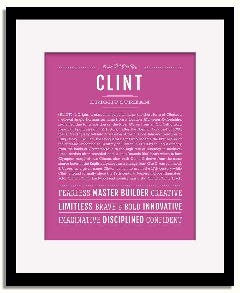 Frame Options | Dark Pink | Black Frame, Matted