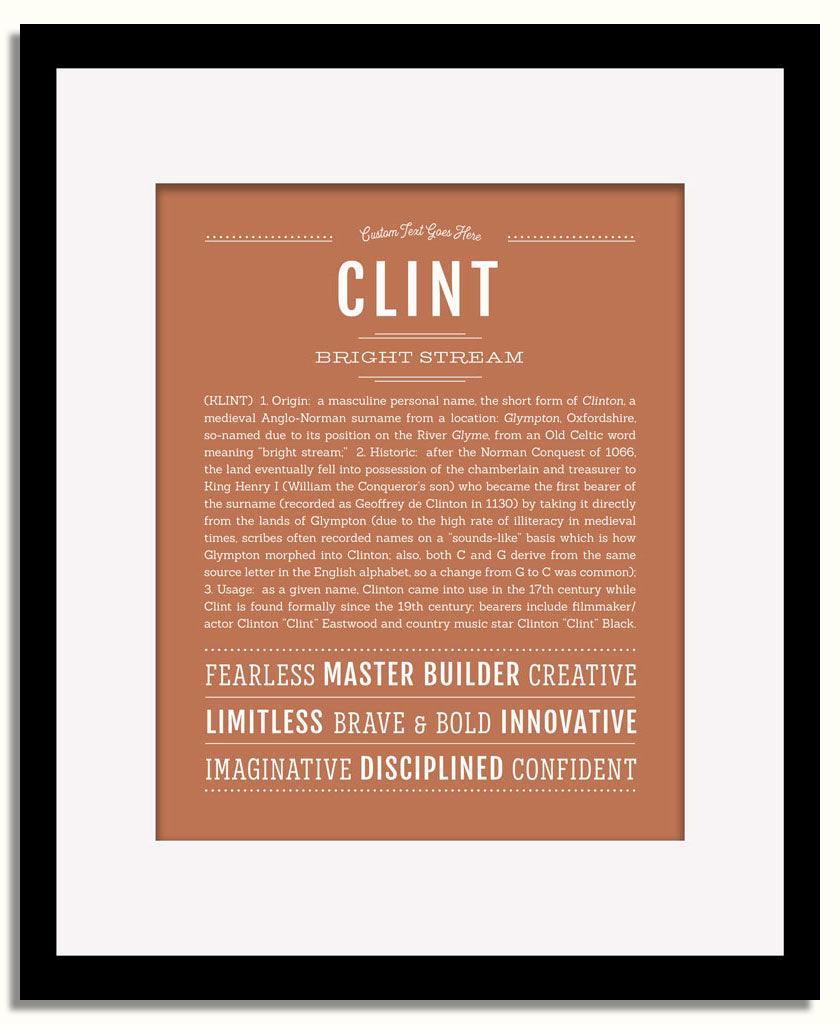 Frame Options | Terra Cotta | Black Frame, Matted