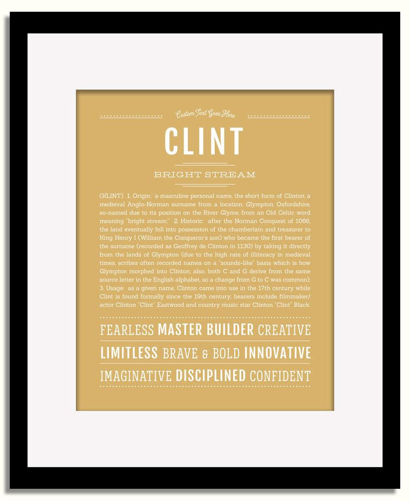 Frame Options | Matte Gold | Black Frame, Matted