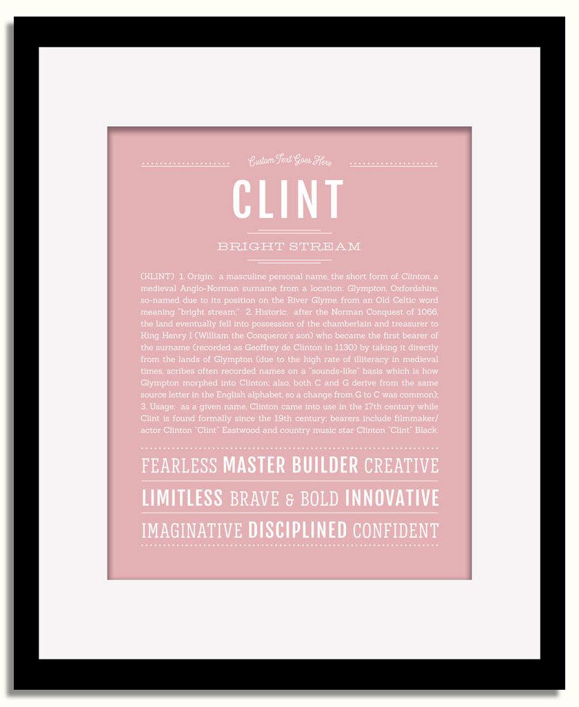 Frame Options | Dusty Rose | Black Frame, Matted