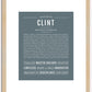 Clint | Name Art Print