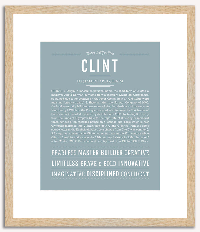 Clint | Name Art Print