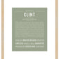 Clint | Name Art Print