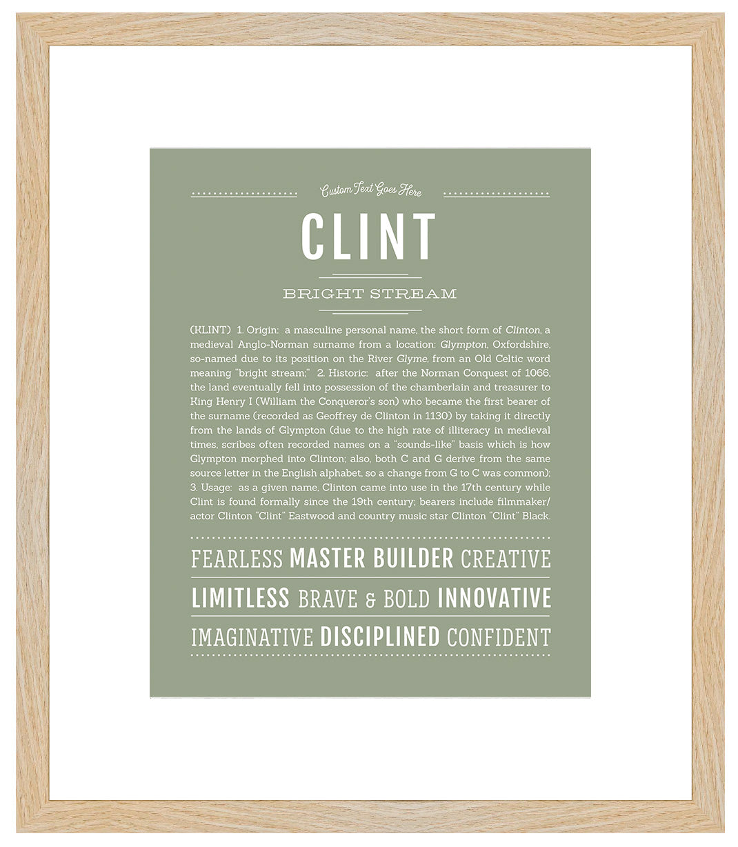 Clint | Name Art Print