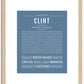 Clint | Name Art Print