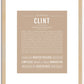 Clint | Name Art Print