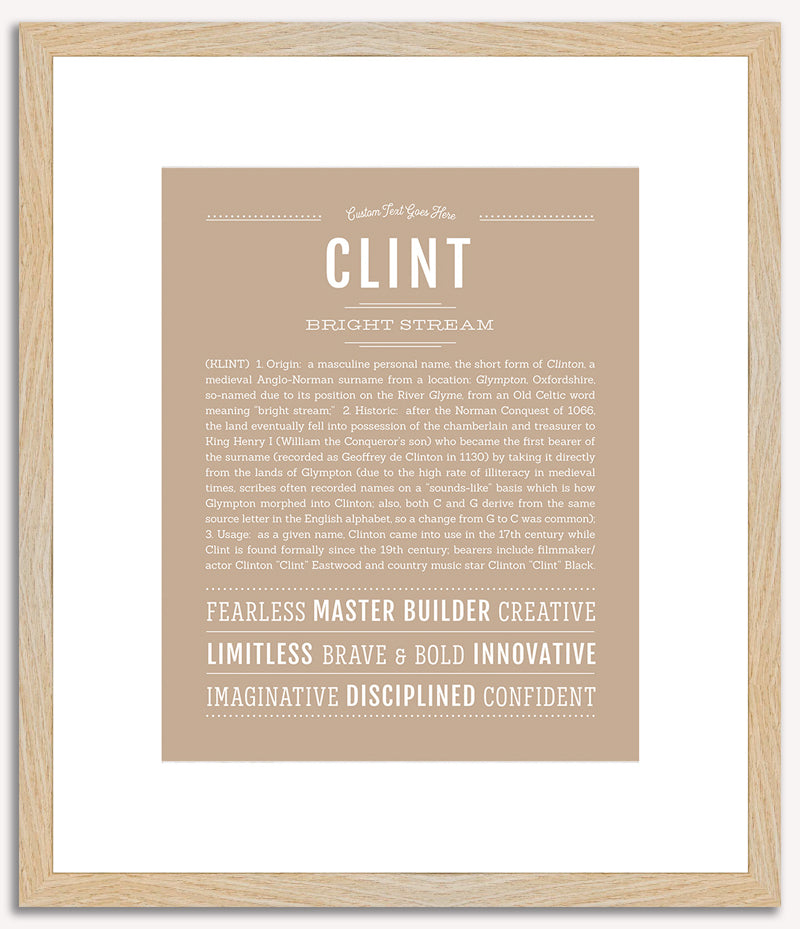 Clint | Name Art Print