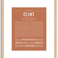 Clint | Name Art Print