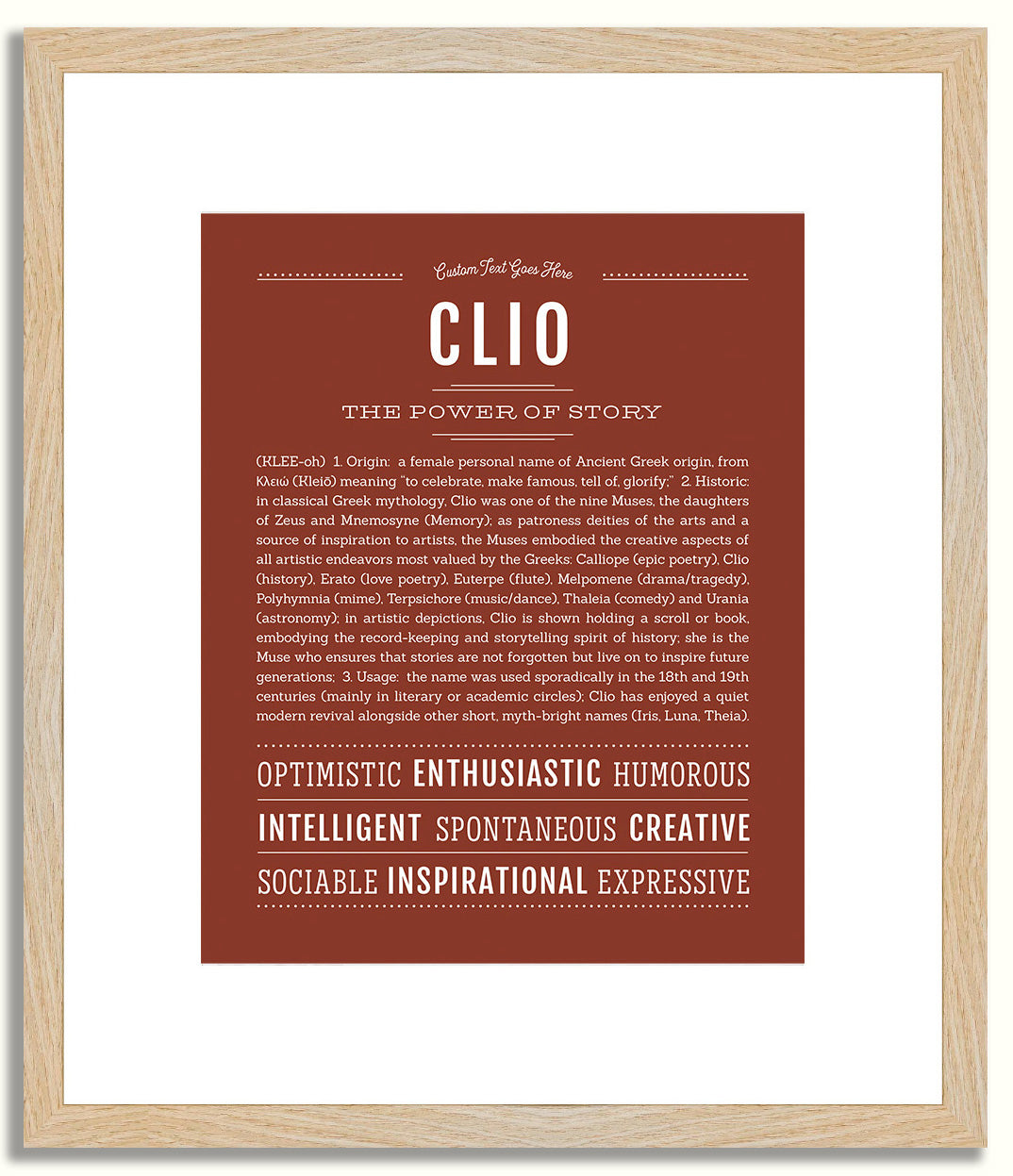 Clio | Name Art Print