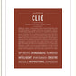 Clio | Name Art Print
