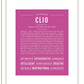 Clio | Name Art Print
