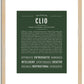 Clio | Name Art Print