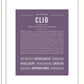 Clio | Name Art Print