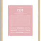 Clio | Name Art Print