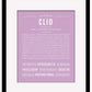 Clio | Name Art Print