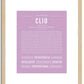Clio | Name Art Print