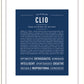 Clio | Name Art Print