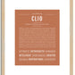 Clio | Name Art Print