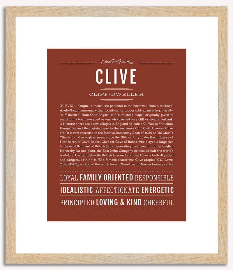 Clive | Name Art Print