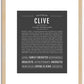 Clive | Name Art Print