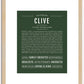 Clive | Name Art Print