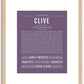 Clive | Name Art Print