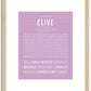 Clive | Name Art Print