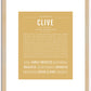 Clive | Name Art Print