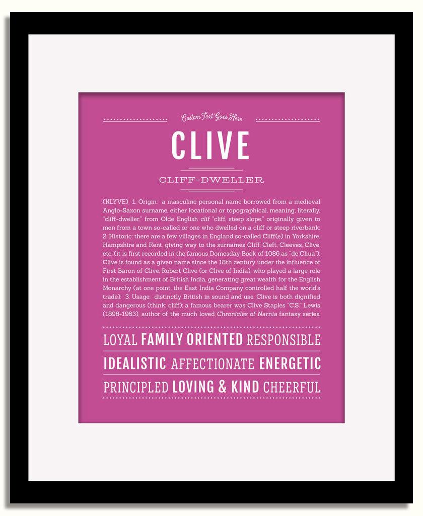 Frame Options | Dark Pink | Black Frame, Matted