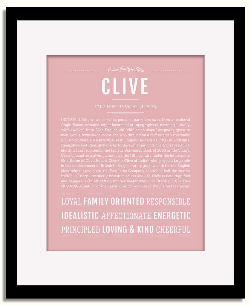 Frame Options | Dusty Rose | Black Frame, Matted