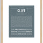 Clive | Name Art Print