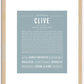 Clive | Name Art Print