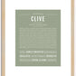 Clive | Name Art Print