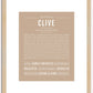 Clive | Name Art Print