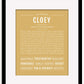 Cloey | Name Art Print