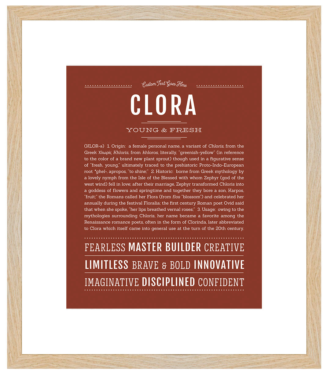 Clora | Name Art Print