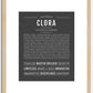 Clora | Name Art Print