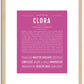 Clora | Name Art Print