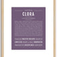 Clora | Name Art Print