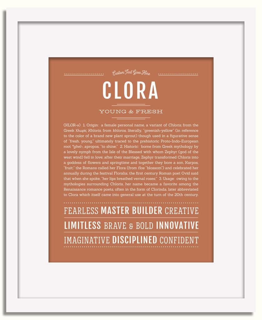 Frame Options | Terra Cotta | White Frame, Matted