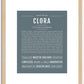 Clora | Name Art Print