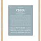 Clora | Name Art Print