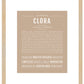 Clora | Name Art Print