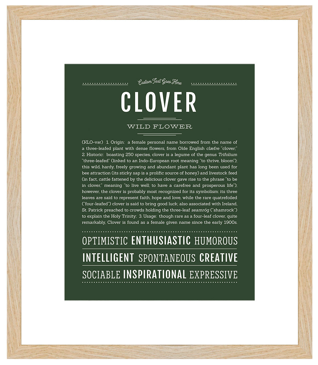 Clover | Name Art Print