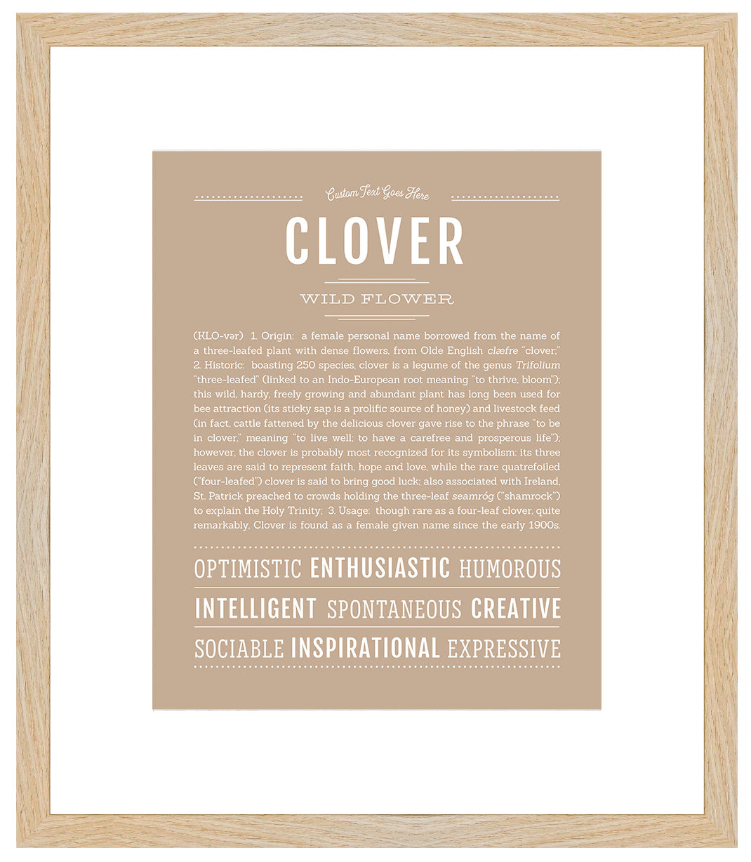 Clover | Name Art Print